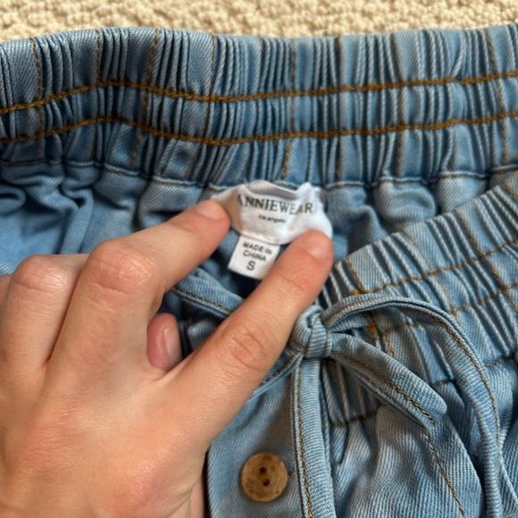 blue pleated mini skirt - Picture 4 of 7